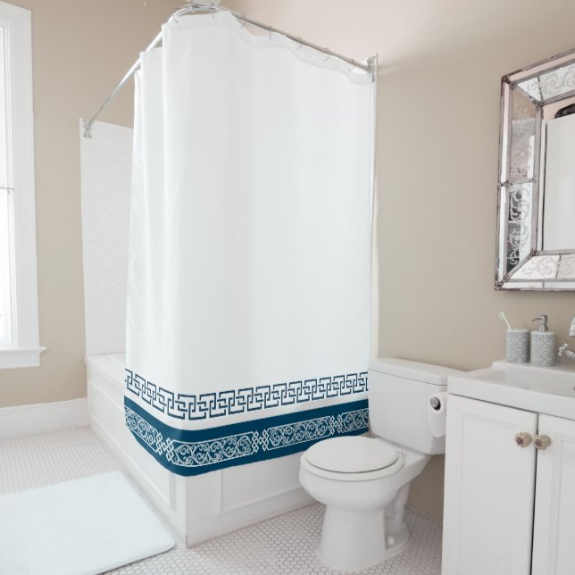 Elegantes ewiges Lebenszyklus Mongolisches Muster Duschvorhang (Beispiel)