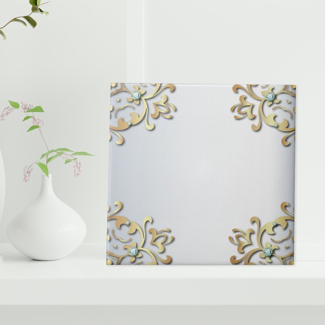 Elegantes Extravagantes Gold Verziert Barock Filig Fliese (Von Creator hochgeladen)