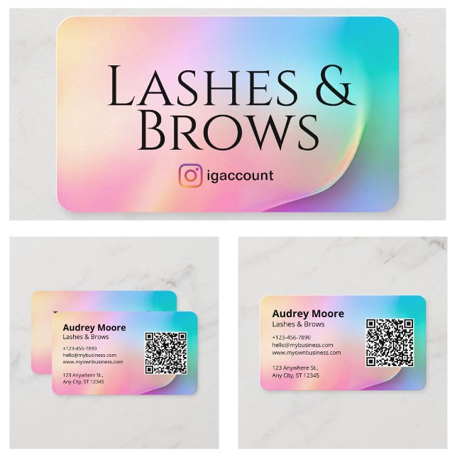 Elegantes Eyelash-Logo Visitenkarte (Elegant Eyelash Logo Business Card
)