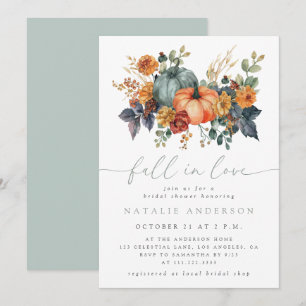 Elegantes Fall-Brautparty Einladung