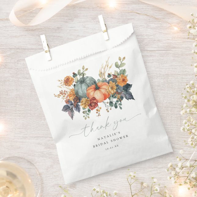 Elegantes Fall-Brautparty Geschenktütchen (Ausgeschnitten)