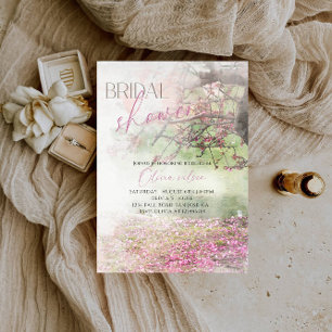 Elegantes Fall Brautparty - Lila Blumenthema Einladung