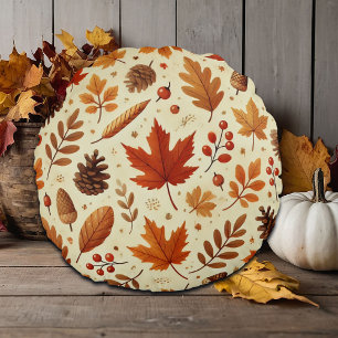 Elegantes Fall Pattern Rundes Kissen