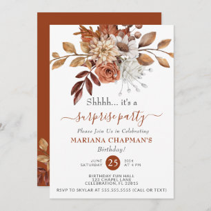 Elegantes Fall Wasserfarben Flora Party Einladung