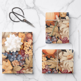 Elegantes Fallerntemuster stilvoller Chic Geschenkpapier Set