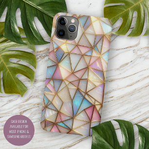 Elegantes falsches irideszierendes Glas-Polygon-Mo Case-Mate iPhone Hülle