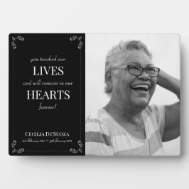 Elegantes Familiendenkmal Foto Erinnerung Plaque Fotoplatte