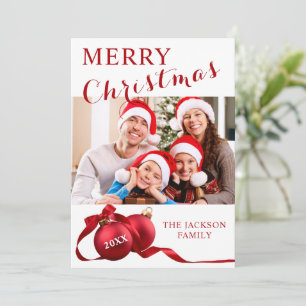 Elegantes Family Foto Christas Card Einladung