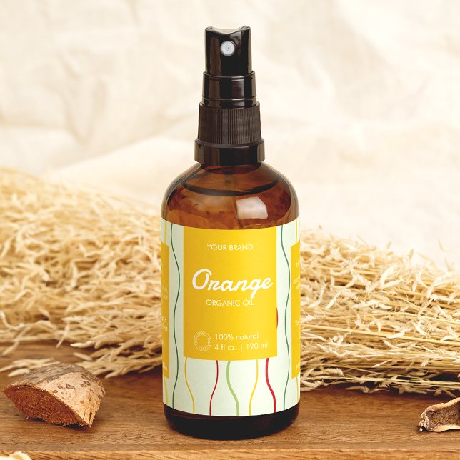 Elegantes farbenfrohe wavy Lines Cosmetic Flasche  Rechteckiger Aufkleber (Von Creator hochgeladen)