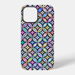 Elegantes farbenfrohes abstraktes Buntglas-Muster iPhone 12 Pro Hülle