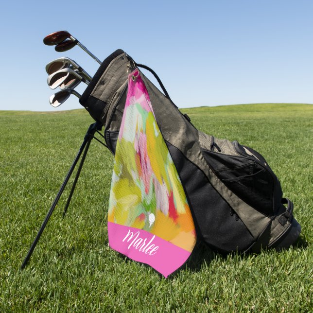 Elegantes farbenfrohes Golf-Handtuch für Frauen Golfhandtuch (Gras)