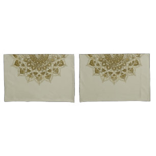 Elegantes, farbenfrohes Mandala im indischen Stil  Kissenbezug
