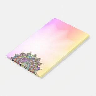 Elegantes, farbenfrohes Mandala im indischen Stil  Post-it Klebezettel