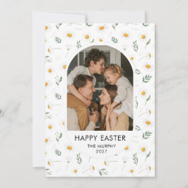 Elegantes farbenfrohes oval florales Ostern Famili Feiertagskarte