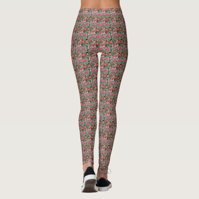 Elegantes, farbenfrohes Verlass-Muster Leggings (Rückseite)