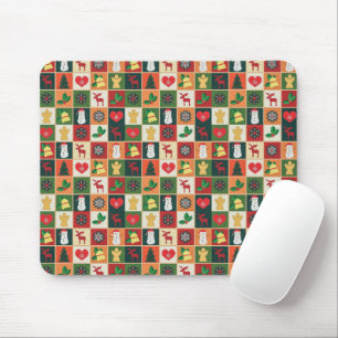 Elegantes, farbenfrohes Weihnachtsmuster   Mousepa Mousepad