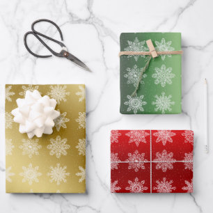 Elegantes farbenprächtiges Weihnachtsgebäck Geschenkpapier Set