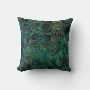 Elegantes, farbiges Batik-Muster Kissen