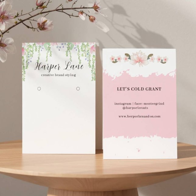 Elegantes, farbiges, individuelles Ohrendisplay (Floral Custom Earring Display)