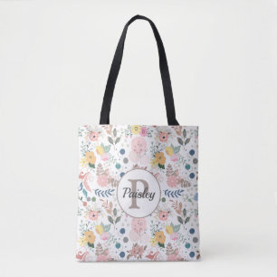 Elegantes farbiges Monogramm des Blumenblattes