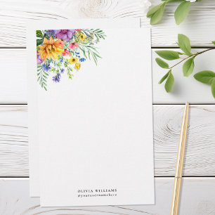 Elegantes farbiges Monogramm-Papier Briefpapier