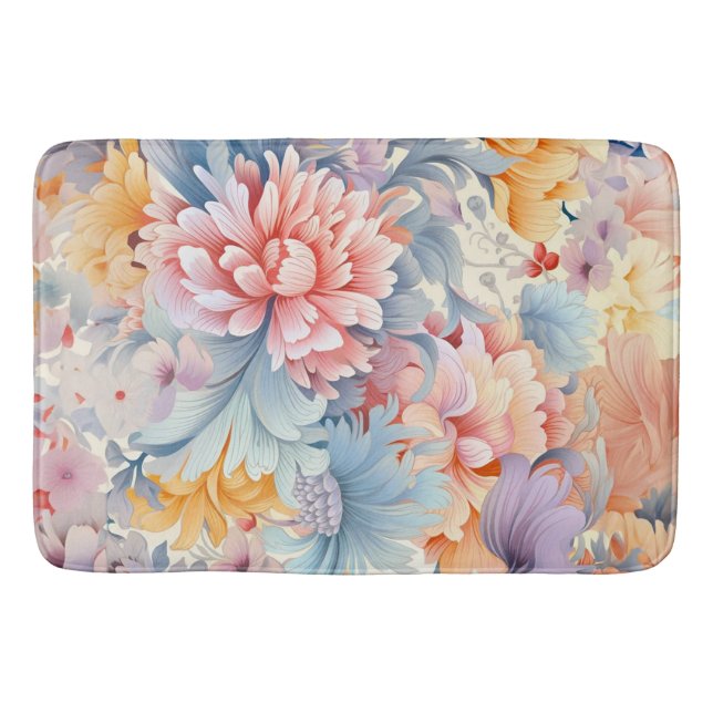 Elegantes farbiges Muster Japan Art Badematte (Vorderseite)