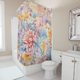 Elegantes farbiges Muster Japan Art Duschvorhang