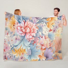 Elegantes farbiges Muster Japan Art Fleecedecke