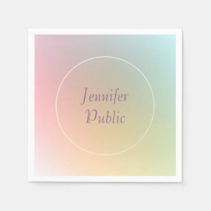 Elegantes farbiges Template-Kalligrafie-Skript Serviette