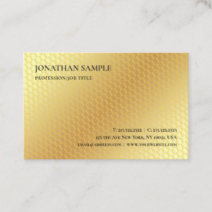 Elegantes Faux-Gold Modernes Professionelles Einfa Visitenkarte