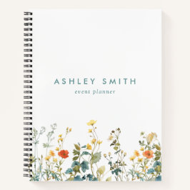 Elegantes Feld für Wildblumen Notizbuch