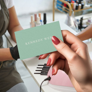 Elegantes, feminines Tages-Spa gedämpftes Türkis Visitenkarte