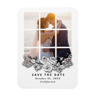 Elegantes Fenster mit Image Wedding Save the Date Magnet