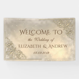 Elegantes festes Gold Wedding Banner