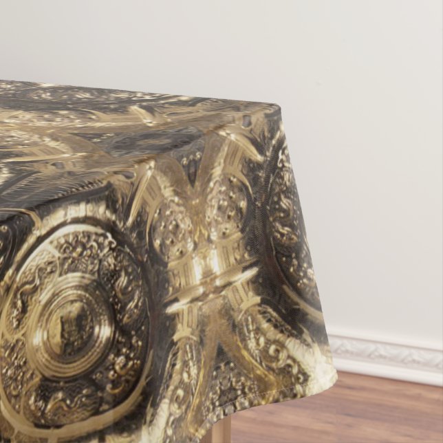 Elegantes festes Goldenes Dekorationsmuster Tischdecke (Beispiel)