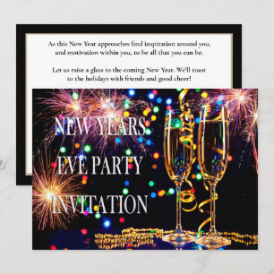 Elegantes Festivals Silvester Party Einladung