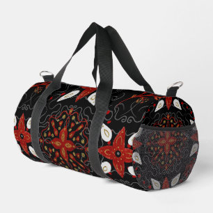 Elegantes, festliches Gefühl symmetrisches Blumenm Duffle Bag
