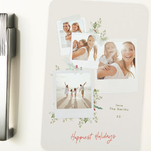 Elegantes festliches Weihnachts-Botanik-Fotoalbum Magnet