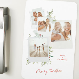 Elegantes festliches Weihnachts-Botanik-Fotoalbum Magnet