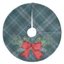 Elegantes festliches Weihnachtsbartan kariert blau