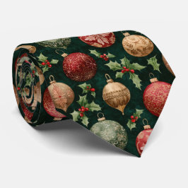 Elegantes festliches Weihnachtskugel-Muster Krawatte