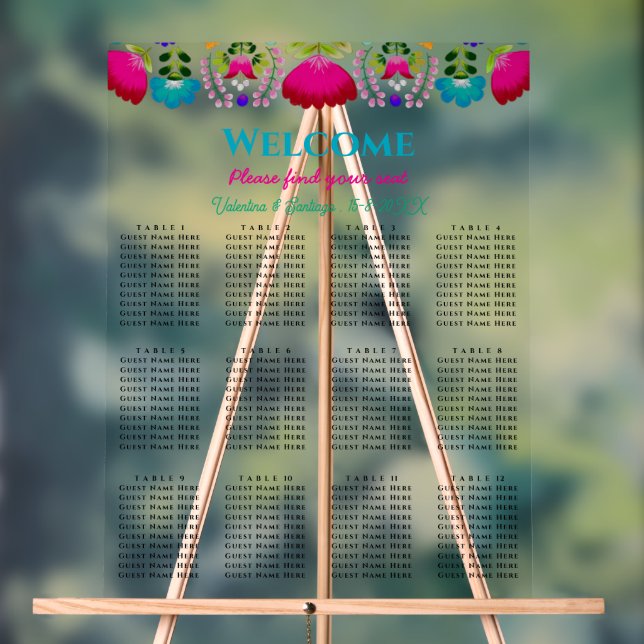 Elegantes Fiesta Hochzeitssaal Acrylschild (Neutral)