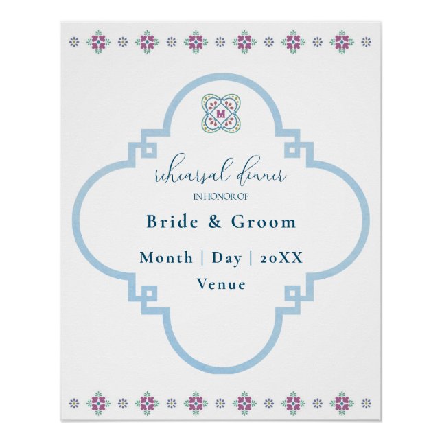 Elegantes Fiesta Probe Dinner Poster (Vorderseite)