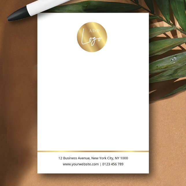 Elegantes Firmenlogo mit Faux-Gold-Effekt Post-it Klebezettel (Von Creator hochgeladen)