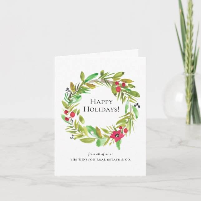 Elegantes Firmenlogo QR Code Weihnachten in Untern (Vorderseite)