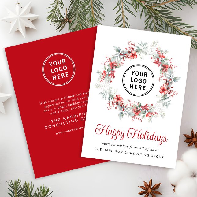 Elegantes Firmenlogo Weihnachten (Spread the joy of the season and strengthen business relationships with our elegant holiday card)