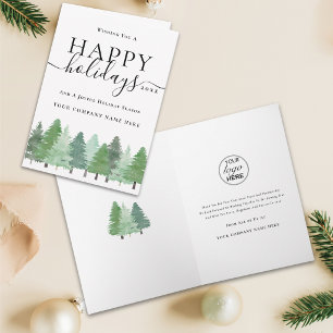 Elegantes Firmenlogo Weihnachten Winterwald