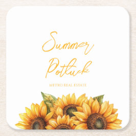 Elegantes Firmensommerfest Rechteckiger Pappuntersetzer