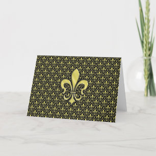 Elegantes Fleur-de-Lis-Design Geschäftskarte Feiertagskarte
