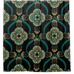 Elegantes, floral arabesque Vintages nahtloses Mus Duschvorhang
